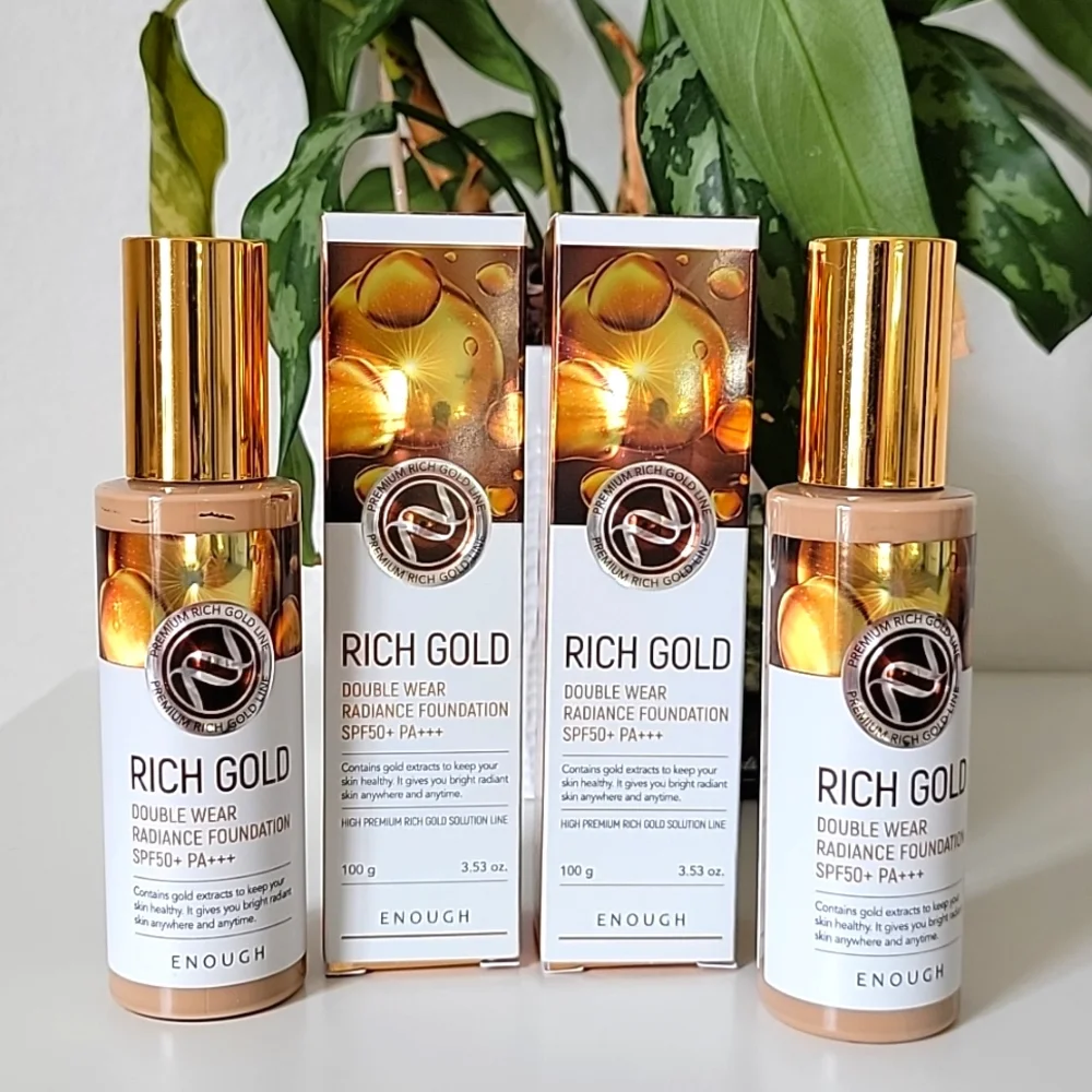 Enough Rich gold Double wear radiance foundation spf50 2 in bundle.
